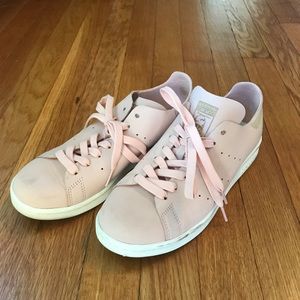 Blush pink suede adidas Stan Smith sneakers size 7